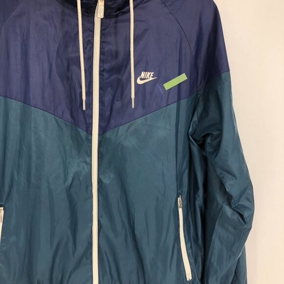 Nike Men's teal The Windrunner lightweight jacket in Squadron Blue / Sail size L - Picture 7 of 16